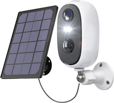 2K-Überwachungskamera für den Außenbereich, IP-Kamera, WLAN mit Solarpanel