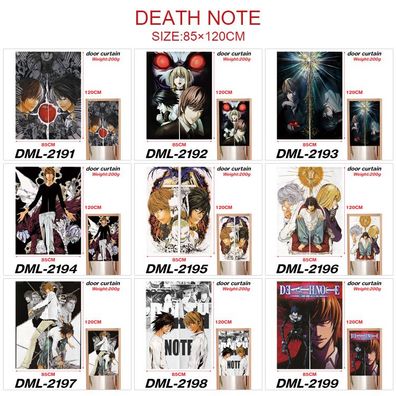 AC Death Note Türvorhang Misa L Ryuk Windvorhang mit Seil Verdunkelung Wandteppich