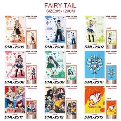 Fairy Tail Türvorhang Natsu Gray Lucy Windvorhang mit Seil Verdunkelung Wandteppich