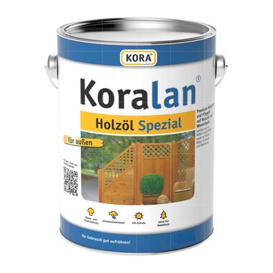 KORA Koralan Holzoel Spezial - 0.75 LTR Pflegeöl AUF Wasserbasis Farbwahl