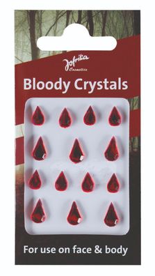 Jofrika Cosmetics 743210 - Bloody Crystals, Selbstklebende, rote Sticker in Trop