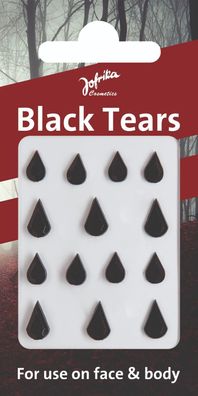 Jofrika Cosmetics 743220 - Black Tears, Selbstklebende, schwarze Sticker Tropfen