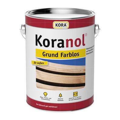 KORA Koranol GRUND - 2.5 LTR (FARBLOS) Holzschutzgrundierung Lösemittelhaltig