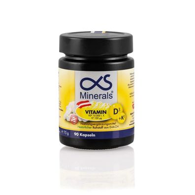 386,67 €/ kg | Alpha S Minerals Vitamin D3 + K2 90 St. 75g Packung