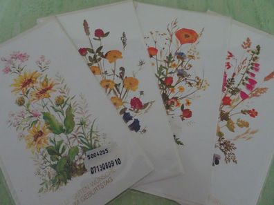 alte Grußkarten Zum Geburtstag Wiesenblumen