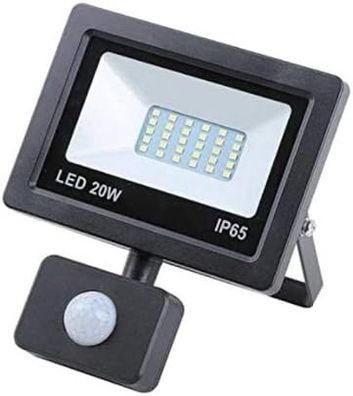 LED Außen Strahler, Bewegungsmelder, 20 W, IP65, Warmweiß, 6000 K - LED Strahler