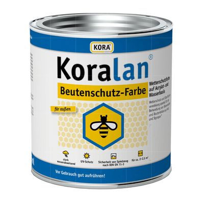 KORA Koralan Beutenschutz-farbe - 2.5 LTR Holzfarbe Bienenstock Imker