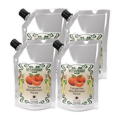 Vitaveggy Mandarin-orangen-püree 4x1kg - süße Mandarinen - für Smoothie Saft Torten