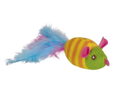 Nobby StrickMaus mit Feder & Catnip 11cm / 20cm