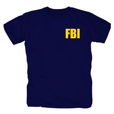 FBI Logo -Federal Bureau of Investigation- US Justice America USA T-Shirt navy S-5XL