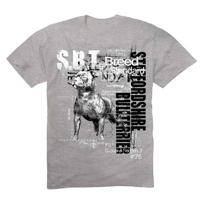 Staffordshire Bullterrier Breed Standard SBT Shirt streetwear S-5XL sportsgrey