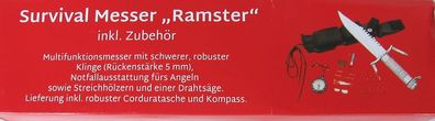 Ramster Survival Messer Neu/ Ovp