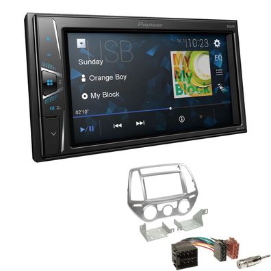Pioneer Touchscreen Autoradio Kamera-IN für Hyundai i20 2012-2014 silber
