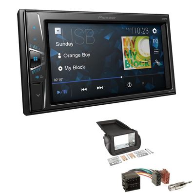 Pioneer Touchscreen Autoradio Kamera-IN für Fiat Qubo ab 2008 schwarz