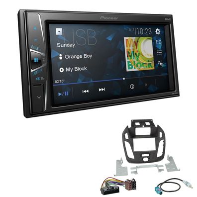 Pioneer Autoradio Kamera-IN für Ford Tourneo Transit Connect schwarz mit Display