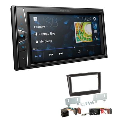 Pioneer Touchscreen Autoradio Kamera-IN für Fiat Doblo ab 2015 schwarz matt