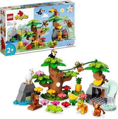 LEGO 10973 DUPLO Wilde Tiere Südamerikas Set 7 Tierfiguren Kinder Spielzeug