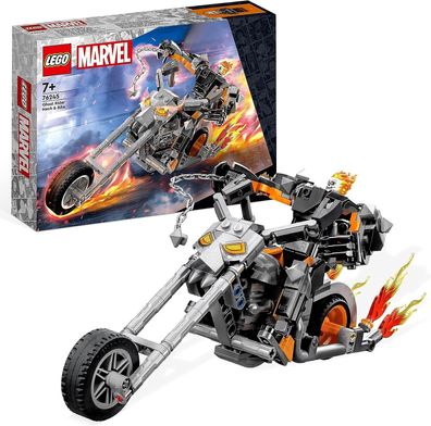 LEGO 76245 Marvel Ghost Rider mit Mech & Bike Superhelden Motorrad Spielzeug