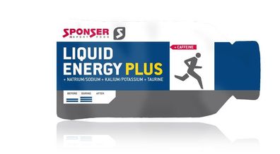 Sponser Liquid Energy Plus Gel 40 x 35g Sachets Aroma: neutral mit Koffein