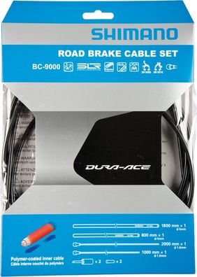 Shimano Bremszug-Set DURA-ACE polymerbeschichtet, VR HR, Set, schwarz