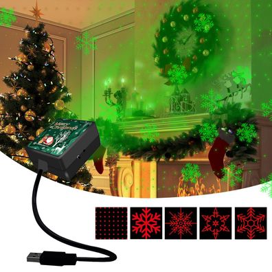 Projektionslampe Weihnachtsprojektionslampe - USB-Lichter Projektionsanpassung