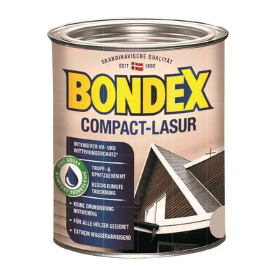 BONDEX Compact LASUR - 2.5 LTR Schutzlasur Holzschutz Holzlasur UV-Schutz