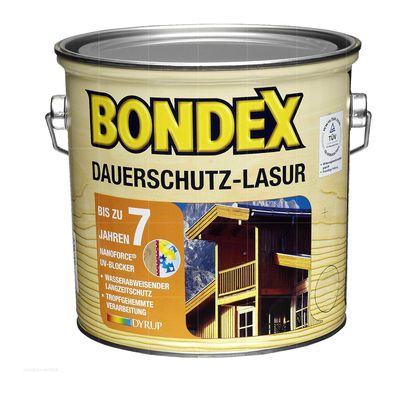 BONDEX Dauerschutz- LASUR- 2.5 LTR Wetterschutzlasur Fenster & Türenlasur