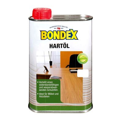 BONDEX HARTÖL - 0,75 LTR Schutzöl Möbelöl Grundierung Wetterschutzöl Innen