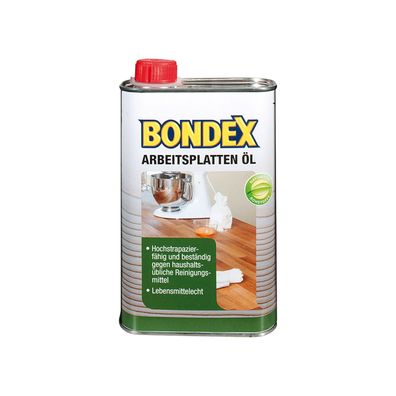 BONDEX Arbeitsplattenöl - 0.5 LTR (FARBLOS) Holzpflege Holzschutz Pflegeöl Innen