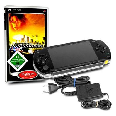 PSP Konsole 1004 in Black / Schwarz #10A + original Ladekabel + Spiel Need for ...