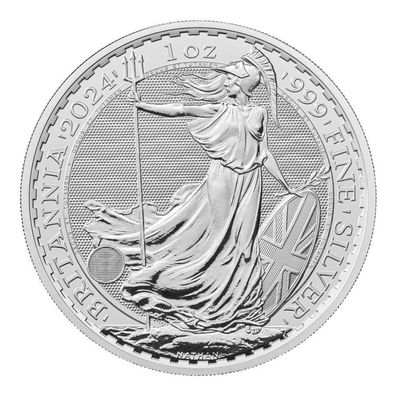 Silbermünze Britannia Charles 1 oz 2024 Royal Mint Silber 999 Feinsilber