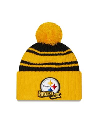 NFL Pittsurgh Steelers Sideline 2022 Bobble Wollmütze cuffed knit 196314140027
