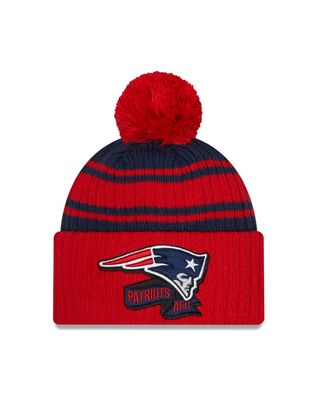 NFL New England Patriots Sideline 2022 Bobble Wollmütze cuffed knit 196314140140