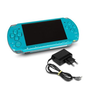 Sony Playstation Portable - PSP 3004 Slim & Lite Konsole in Türkis #37A + Ladekabel