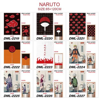 Anime Naruto Türvorhang Kakashi Sasuke Trennvorhang mit Seil Winddichter Wandteppich