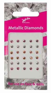 Jofrika Cosmetics 713270 - Metallic Crystal, Selbstklebende runde Steinchen