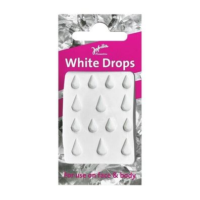 Jofrika Cosmetics 713295 - White Drops, Selbstklebende, weiße Sticker Tropfen