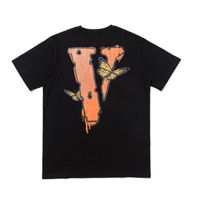 Neue Sommer Vlone Schmetterlingsdruck Manner Freizeit T Shirt Oberteile