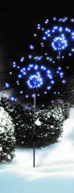 LED Gartenstecker Feuerwerk weiß , ca. 28 x 85 cm, Lichtspiele,90 LEDs