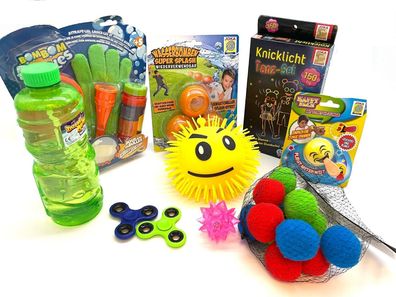 Spieleset für Kinder, bestehend aus mind. 5 coolen Spielsachen!