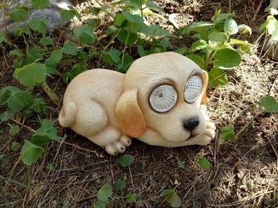 Solarleuchte Solar Tier als Hund Deko Gartendekoration Beleuchtung Figur