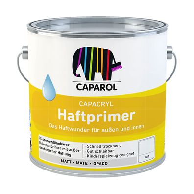 Caparol Capacryl Haftprimer WEISS 375ml Grundierung Primer Holz Zink Alu PVC