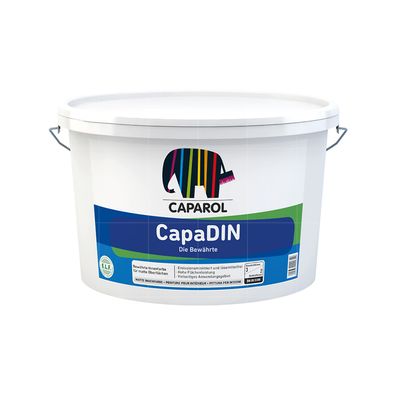 Caparol CapaDIN 12.5 Liter WEISS matt Innenfarbe Wandfarbe Deckenfarbe Malerweiß