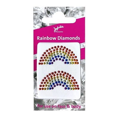 Jofrika Cosmetics 713240 - Rainbow Diamonds, Selbstklebende Steinchen Regenbogen