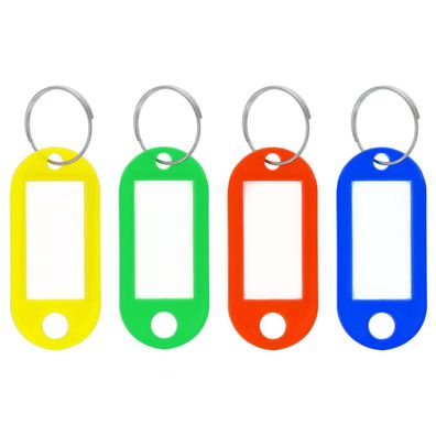 Schlüsselhänger mit beschreibbarem und wechselbarem Etikett verschiedene Farben ...