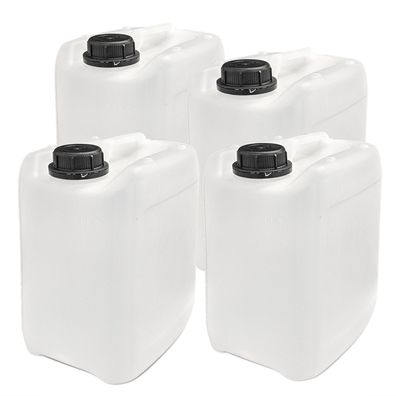 plasteo 4X 5 Liter Getränke- und Wasserkanister DIN 45 | Lebensmittelecht BPA frei
