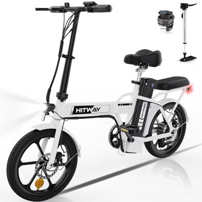 HITWAY 16 Zoll Elektrofahrrad E Fahrrad Faltbar Cityräder bis 45 km für Erwachsene