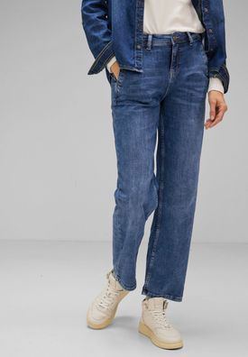 Street One Casual Fit Jeans in Mid Blue Random Wash