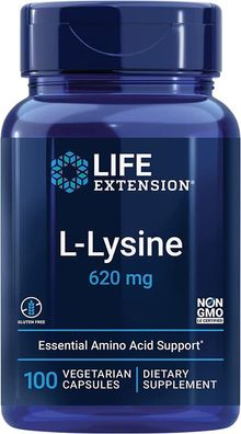 Life Extension, L-Lysin, 620mg, 100 vegetarische Kapseln