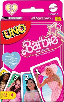 Mattel HPY59 BARBIE THE MOVIE UNO Kartenspiel Kleidung Mädchen Familienspiel